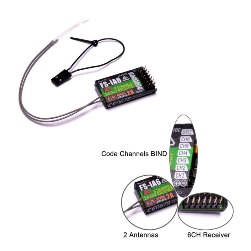 Drone Racing Antenna - Flysky FS-IA6 Receiver 6CH Dual Antenna