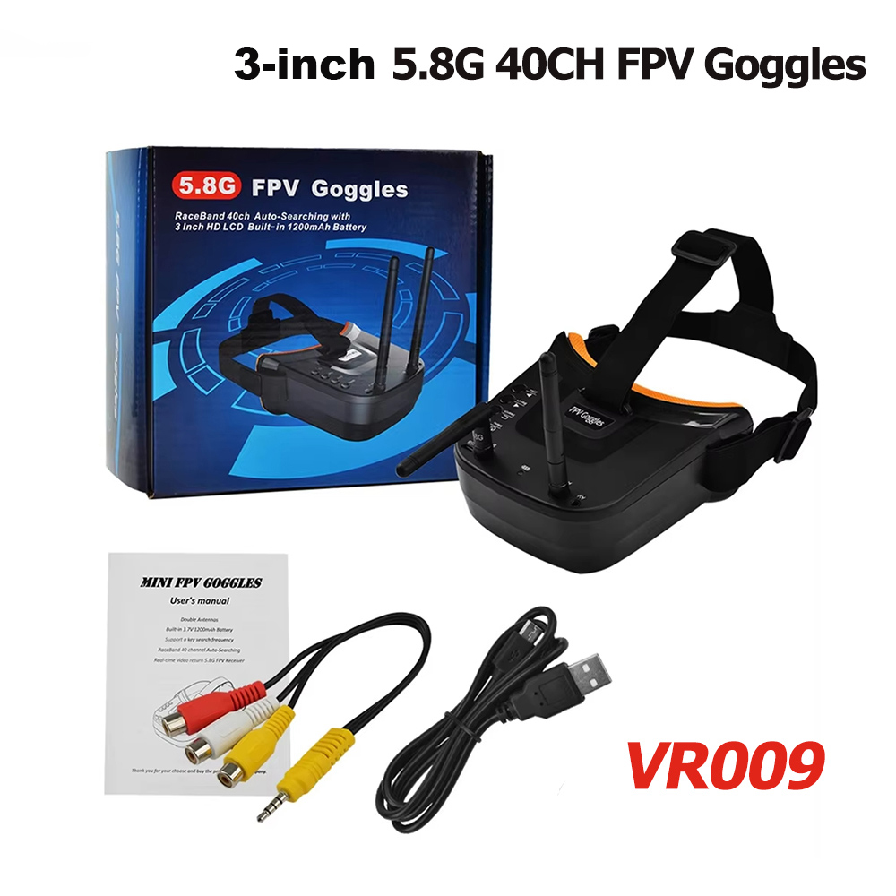 Drone Racing Goggles - VR009 FPV Video Goggles 3Inch 480*320