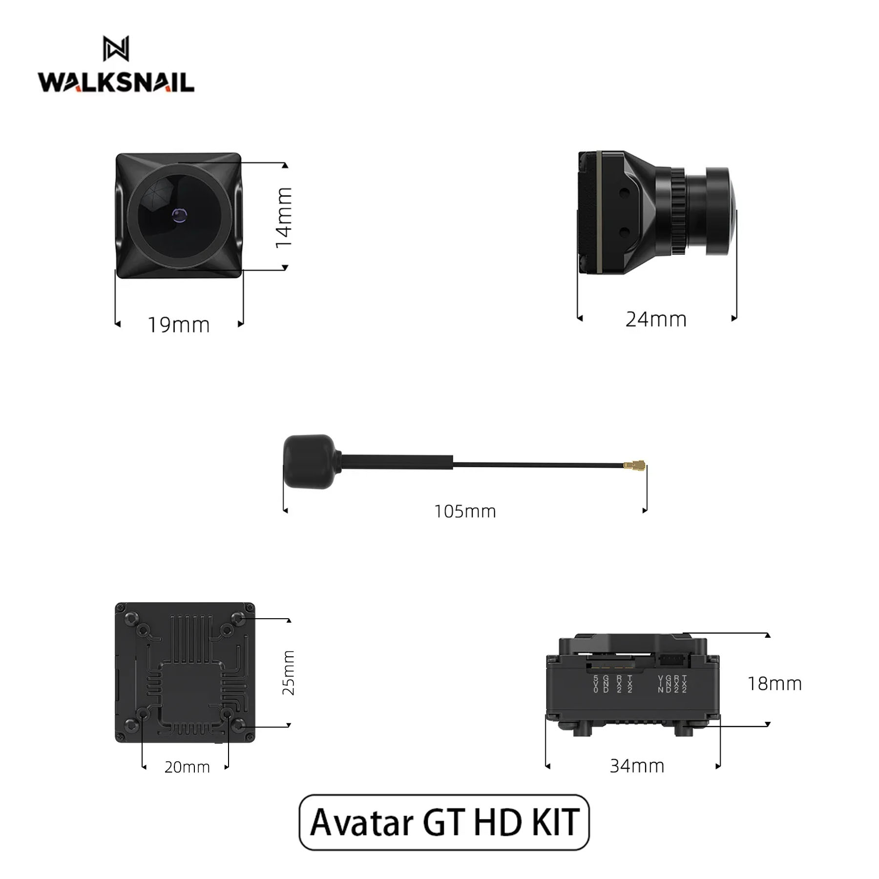 Walksnail Avatar GT HD KIT 2W  - Drone Racing Antenna review and price