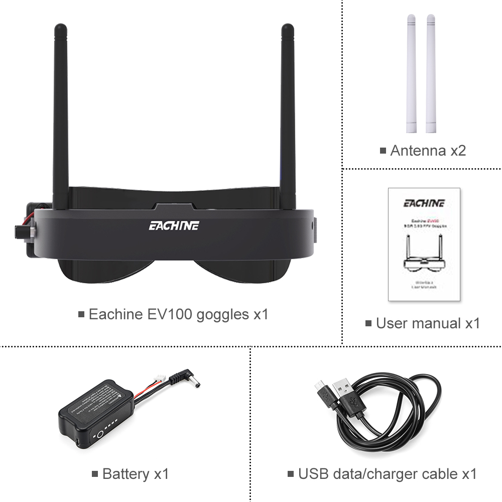 Eachine EV100 720*540 5.8G 72C - Drone Racing Battery review and price