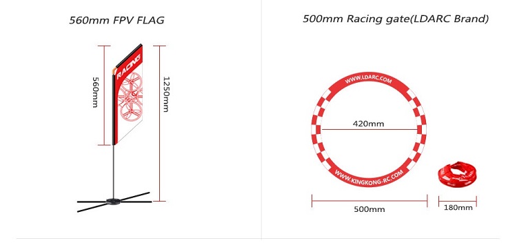 560mm FPV Racer Flag Drone Qua - Drone Racing Flag review and price