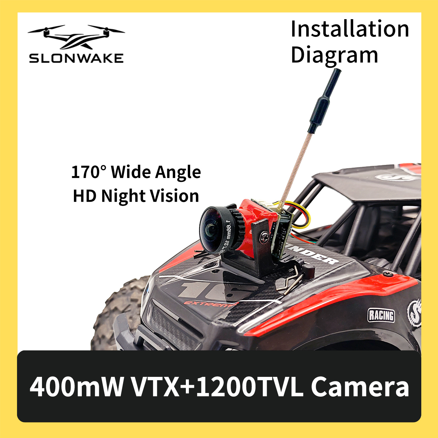 SLONWAKE 5.8G 48CH FPV 400mw V - Drone Racing Transmitter review and price