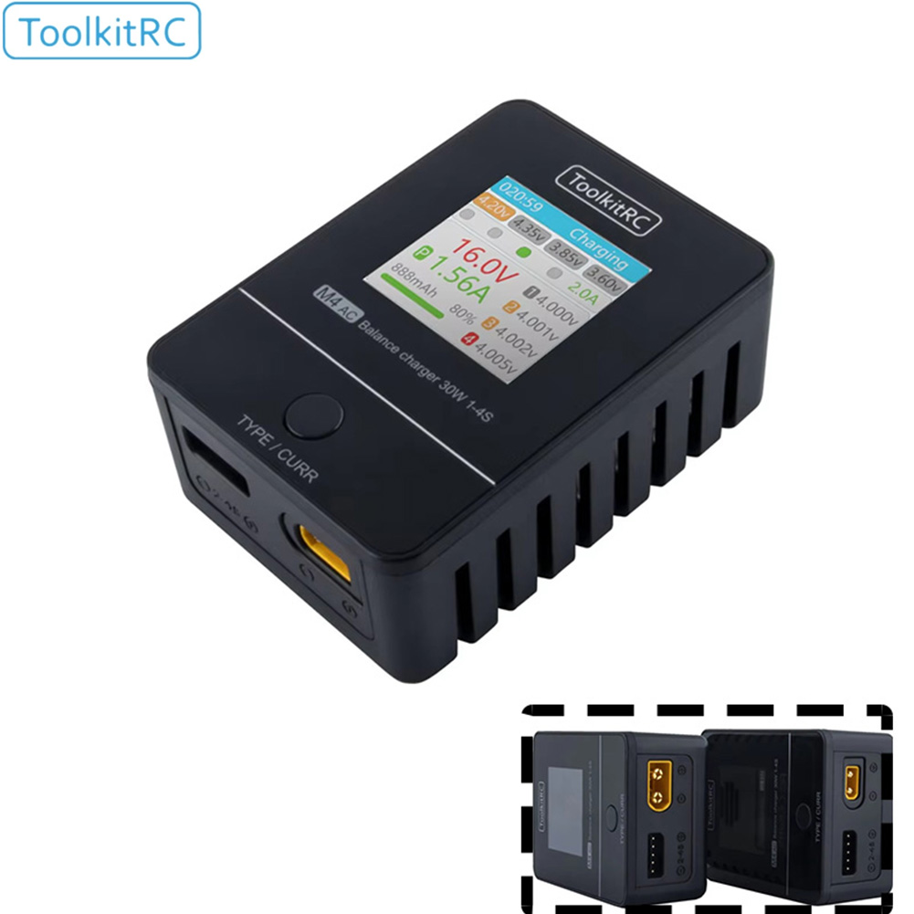 ToolkitRC M4AC 30W Compact AC  - Drone Racing Charger review and price
